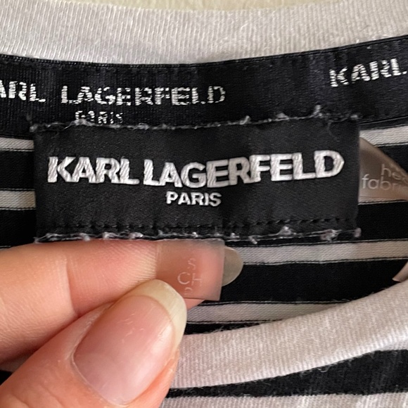 Karl Lagerfeld Stripe Tee Small - Picture 5 of 8
